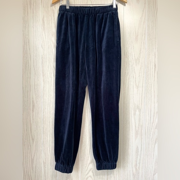 PAC SUN John Galt - Velvet Rosa Sweatpants Dark Blue Size S EUC - Picture 4 of 5